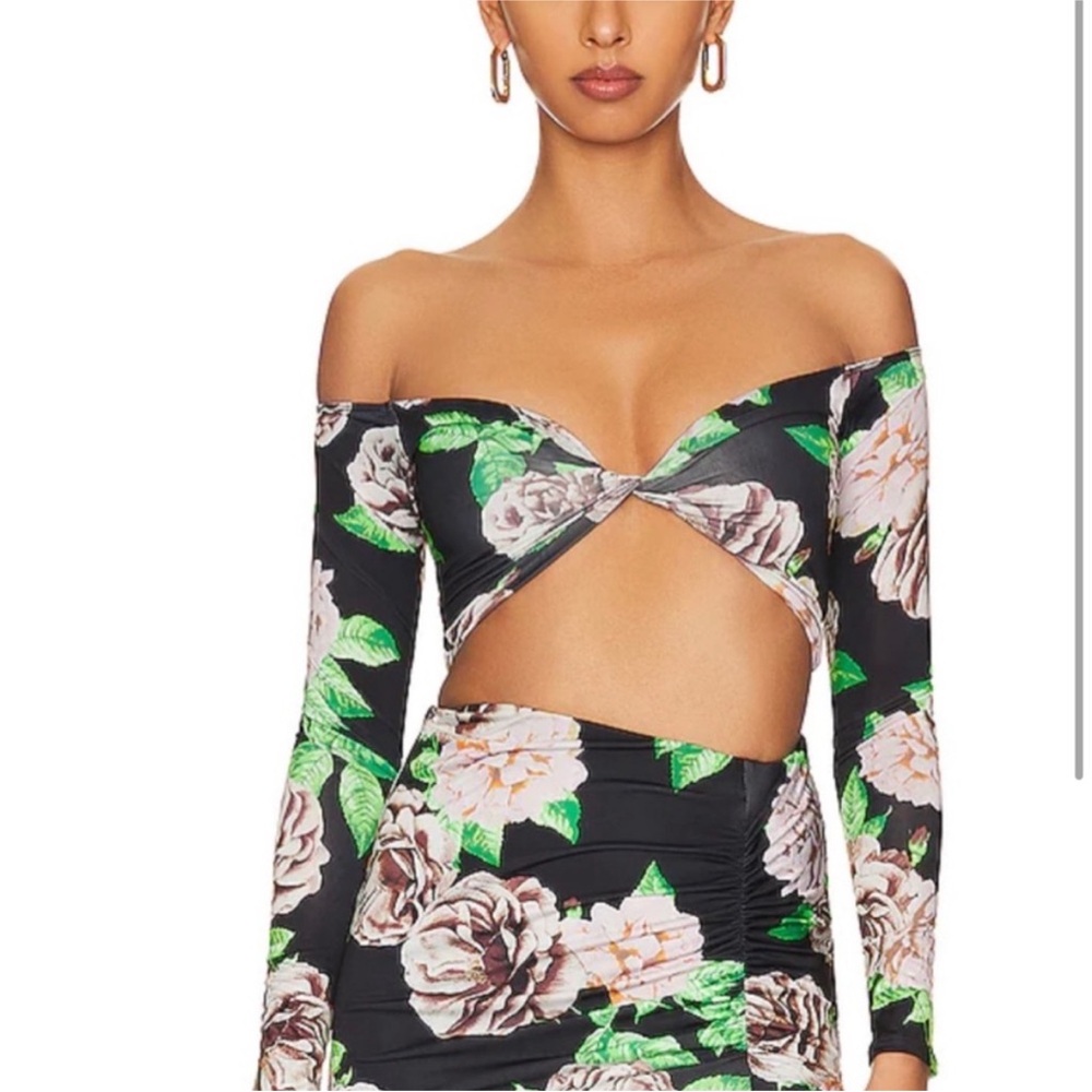 BNWT XXS AFRM Floral Maxi Skirt & Crop Top - two piece set
